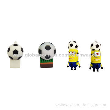 2014 FIFA Brazil World Cup PVC USB Flash Drives, 1 to 32GB Capacity, UP to 6.0Mbps Speed